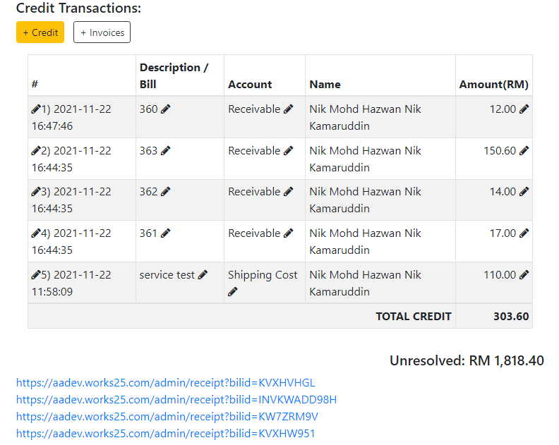 SuspenseAccountCredits Tutorial ShortCut