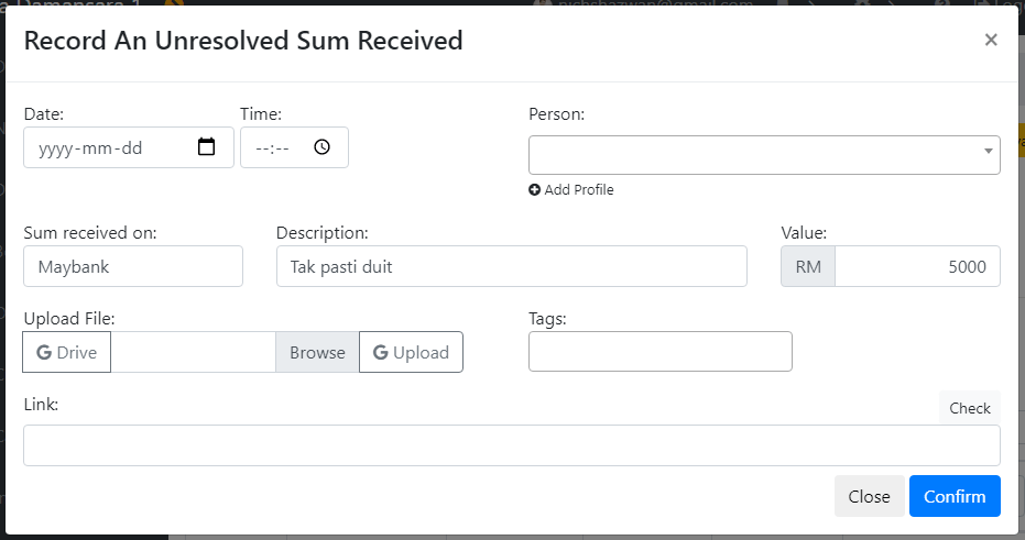 SuspenseAccountNewReceived Tutorial ShortCut